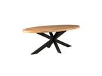 Veiling - Eettafel mangohout ovaal 180x90cm  inclusief zwart, Huis en Inrichting, Tafels | Eettafels, Nieuw