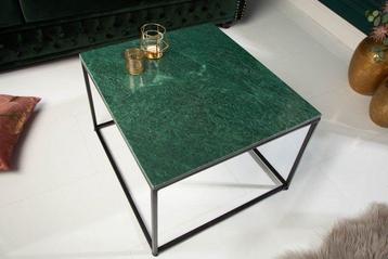 Elegante salontafel ELEMENTS 50cm groen met gepolijst