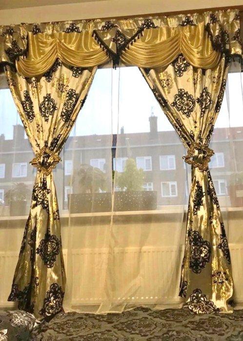 Gordijnstof - 280 cm - 280 cm, Antiek en Kunst, Antiek | Kleden en Textiel