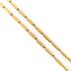 Gouden bamboo schakel ketting | 46 cm (ketting voor hanger), Ophalen of Verzenden, Gebruikt, Overige kleuren, Goud