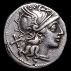 Romeinse Republiek. C. Junius C.f. 149 a.C.. Denarius Roma