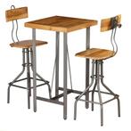 vidaXL Barset massief gerecycled teakhout 3-delig, Huis en Inrichting, Complete eetkamers, Verzenden, Nieuw