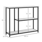 TRUUSK Console Tafel Gangtafel Met 2 Niveaus Bijzettafel Sof, Verzenden, Nieuw