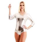 Bodysuit zilver, Verzenden, Nieuw, Feestartikel