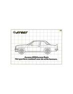 1981 OPEL ASCONA 400 / 400 BASIS BROCHURE NEDERLANDS, Nieuw, Opel, Author