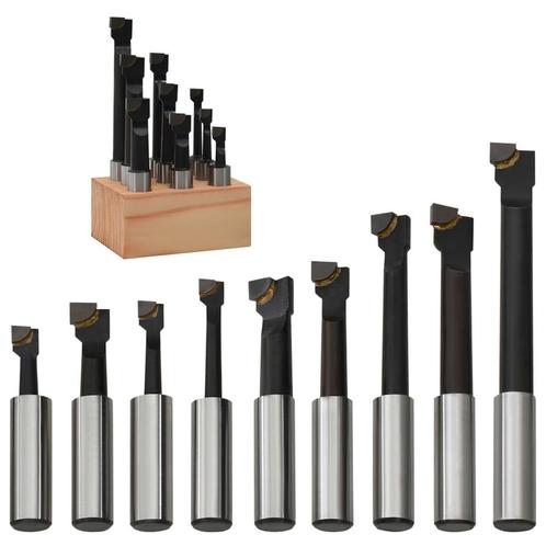 vidaXL Boorfrezen 9 st met houtbasis 12 mm, Doe-het-zelf en Verbouw, Gereedschap | Handgereedschap, Nieuw, Verzenden