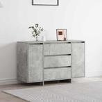vidaXL Dressoir met lade Betongrijs 120 x 41 x 75 cm Bewerkt, Verzenden, Nieuw, Overige houtsoorten, Minder dan 50 cm