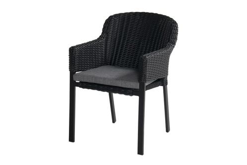 Hartman Cairo stapelbare tuinstoel - Zwart, Tuin en Terras, Tuinstoelen, Nieuw, Overige materialen, Verzenden