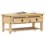 vidaXL Salontafel met lades Corona 100x48x45 cm massief, Huis en Inrichting, Tafels | Salontafels, Verzenden, Nieuw, Grenenhout