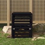 vidaXL Compostbak 63,5x63,5x77,5 cm massief grenenhout zwart, Tuin en Terras, Overige Tuin en Terras, Verzenden, Nieuw