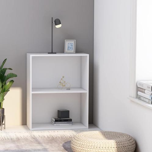 vidaXL Boekenkast 60x30x76,5 cm bewerkt hout wit, Huis en Inrichting, Kasten | Boekenkasten, Nieuw, Overige houtsoorten, Verzenden