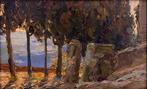 Pietro De Francisco (1873–1969) - Paesaggio alberato - NO, Antiek en Kunst, Kunst | Schilderijen | Klassiek