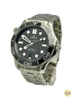 Omega Seamaster Diver 300M 42MM Black, Staal, Staal, Polshorloge, Ophalen of Verzenden