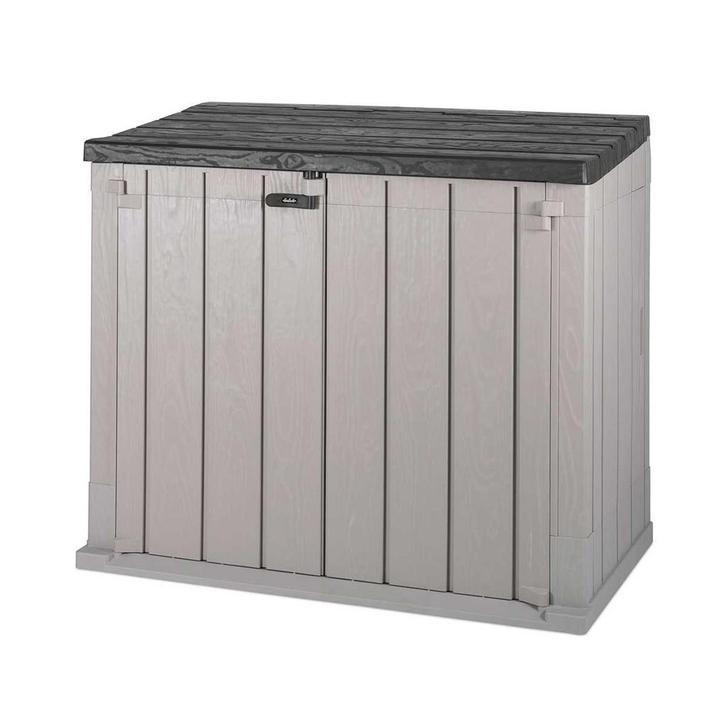 Toomax Stora way opbergbox 842 liter - taupe donker grijs, Tuin en Terras, Tuinmeubel-accessoires, Verzenden