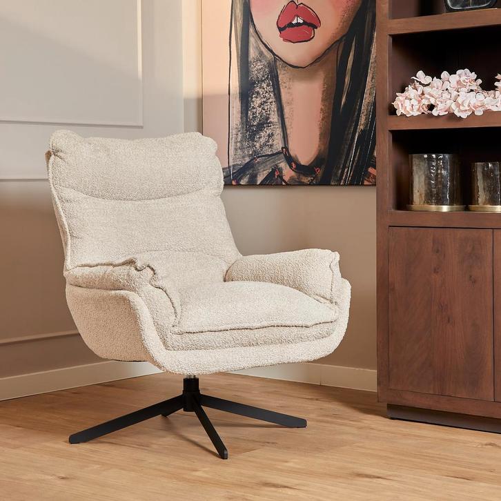 Fauteuil Vera | Off White, Huis en Inrichting, Fauteuils, Nieuw, Ophalen of Verzenden