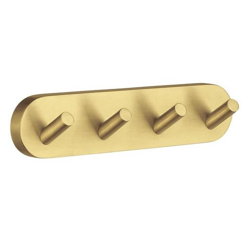 Hakenrek Smedbo Home met 4 Haken 17.8 cm Mat Messing, Doe-het-zelf en Verbouw, Sanitair, Bad, Nieuw, Ophalen of Verzenden
