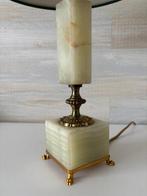 Lamp (3) - Verguld messing - onyx - aansteker en asbak