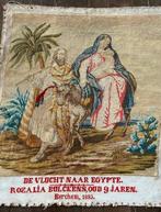 (1) De vlucht naar Egypte - Bijbels wandtapijt - 70 cm, Antiek en Kunst