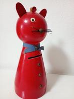 Brandkast - Hout - kat spaarpot, Antiek en Kunst