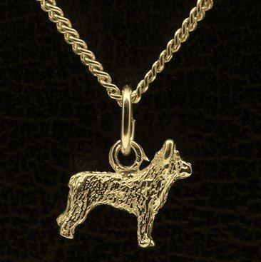 Gouden Pyrenese herder oren gecoupeerd ketting hanger - k..., Sieraden, Tassen en Uiterlijk, Kettinghangers, Verzenden