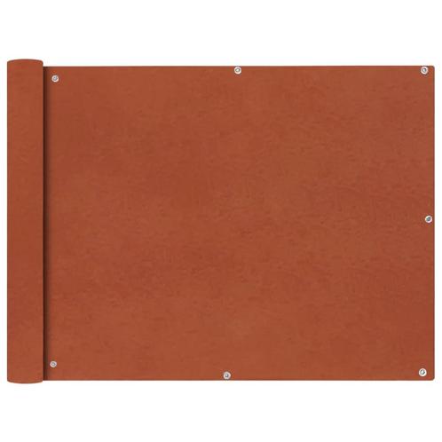 vidaXL Balkonscherm Oxford textiel 90x400 cm terracotta, Tuin en Terras, Zonneschermen, Nieuw, Verzenden