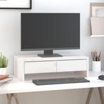 vidaXL Monitorstandaard 50x27x15 cm massief grenenhout wit, Computers en Software, Verzenden, Nieuw