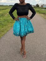 Afrikaanse print mini rok - Turquoise Kampala - S, Kleding | Dames, Rokken, Ophalen of Verzenden, Nieuw