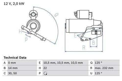 Startmotor / Starter MITSUBISHI LANCER VIII,Sportback (..., Auto-onderdelen, Motor en Toebehoren, Nieuw, Ophalen of Verzenden