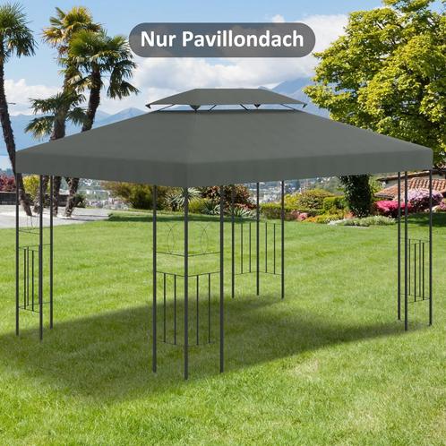 Tuinpaviljoen - Metalen - Nieuw dak - Donkergrijs, Tuin en Terras, Overige Tuin en Terras, Nieuw, Ophalen of Verzenden