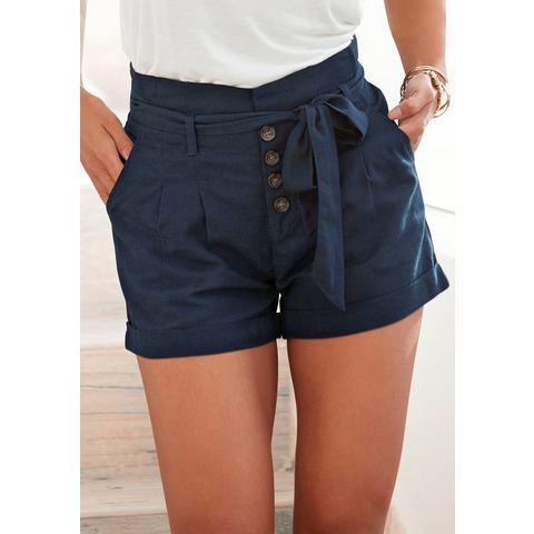 Lascana Short en knoopsluiting, korte broek,, Kleding | Dames, Broeken en Pantalons, Nieuw, Verzenden