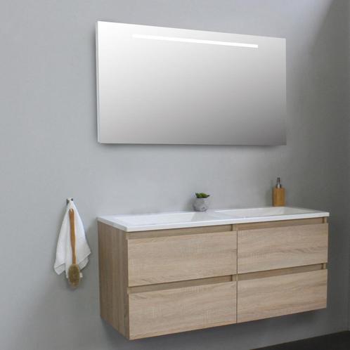 Badkamermeubel BWS Pepper Acryl Wastafel Incl Spiegel Met, Doe-het-zelf en Verbouw, Sanitair, Bad, Nieuw, Ophalen of Verzenden