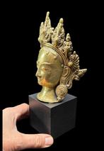 Curiosity cabinet - Tara Brass Idol Head with Crown from