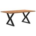vidaXL Eettafel met natuurlijke rand 180x100x74cm eikenhout, Huis en Inrichting, Verzenden, Nieuw