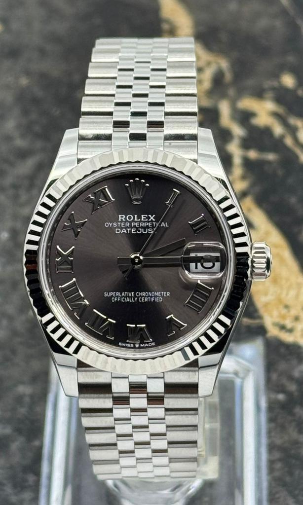 Rolex Datejust 31 - Grey  Roman Dial - 278274 - New 2025, Sieraden, Tassen en Uiterlijk, Horloges | Dames, Staal, Nieuw, Staal