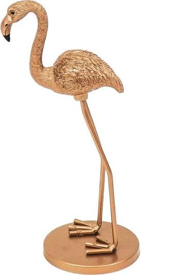 Housevitamin Flamingo Beeldje | Goud | 20x7,5cm