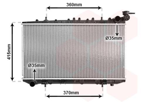 RADIATOR VOOR NISSAN PRIMERA P10 1990-1996 2141062J00, Auto-onderdelen, Airco en Verwarming, Nieuw, Ophalen of Verzenden