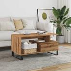 vidaXL Salontafel 90x49x45 cm bewerkt hout artisanaal, Verzenden, Nieuw, Overige houtsoorten, 50 tot 100 cm