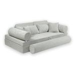 Grijze luxe Montessori speelbank van zachte corduroy stof, Ophalen of Verzenden, Nieuw