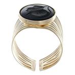 Ring - 18 karaat Geel goud - 3.24ct. tw. Onyx, Nieuw