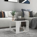 vidaXL Salontafel 40x40x30 cm bewerkt hout hoogglans wit, Minder dan 50 cm, 50 tot 100 cm, Verzenden, Nieuw