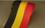 Belgische vlag lint 70 mm  25 meter /rol zijde, Nieuw, Ophalen of Verzenden