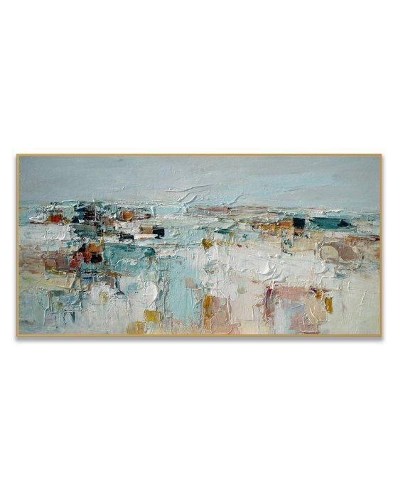 StefanoArt - Winter Harbor Whisper, Antiek en Kunst, Kunst | Schilderijen | Modern