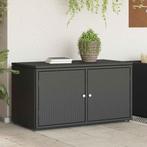 vidaXL Tuinkast 110x55x60,5 cm poly rattan zwart, Verzenden, Nieuw