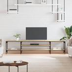 vidaXL Tv-meubel 201x35x45 cm bewerkt hout en ijzer sonoma, Huis en Inrichting, Kasten | Televisiemeubels, Nieuw, Verzenden