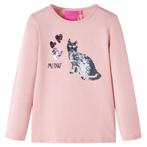 vidaXL Kindershirt met lange mouwen 92 lichtroze, Verzenden, Nieuw