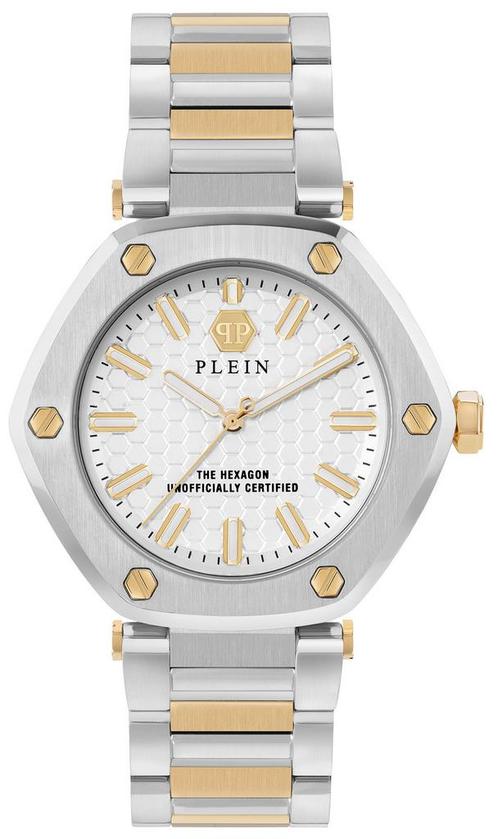 Philipp Plein PW1BA0523 The Hexagon horloge 38 mm, Sieraden, Tassen en Uiterlijk, Horloges | Dames, Staal, Nieuw, Staal, Overige merken