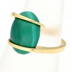 Ring - 18 karaat Geel goud - 7.16ct. tw. - Malachiet, Nieuw