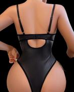 Sexy PU en Kanten Body  - Lingerieset - Erotisch Dames, Kleding | Dames, Dare to Undress, Verzenden, Setje