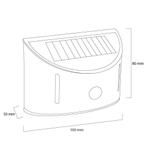 Solar wandlamp Glare - Downlight met bewegingssensor - Zwart, Zonne-energie, Verzenden, Wandlamp, Led