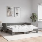 vidaXL Slaapbank met onderschuifbed 90x190 cm stof, 90 cm, Eenpersoons, Verzenden, Nieuw